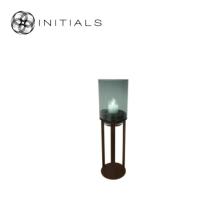 Stand Bridge Raw Iron Metallic Brown Round