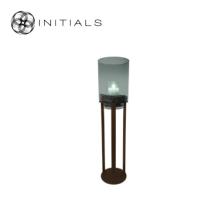 Stand Bridge Raw Iron Metallic Brown Round