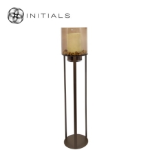 Stand Bridge Raw Iron Metallic Brown Round