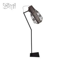 Floor lamp Quadretto Bullet Iron Wire Metallic Brown