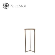 Tri leg Table Metro Raw Iron Metallic Brown Round