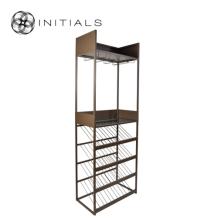 Cabinet Wine Skyscraper Smoke Glass Iron Metallic Brown