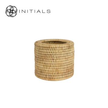 Stand Solid Burma Rattan Naturel Round