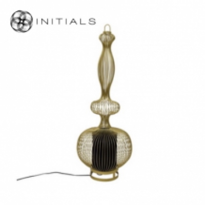 Floor Lamp  Bold Iron Wire Gold