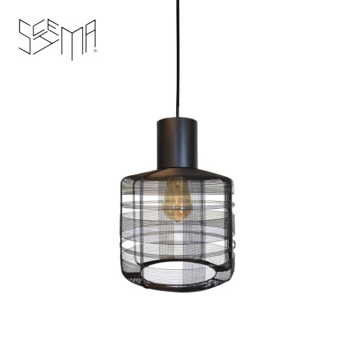 Hanging Lamp Stout Iron Wire Black