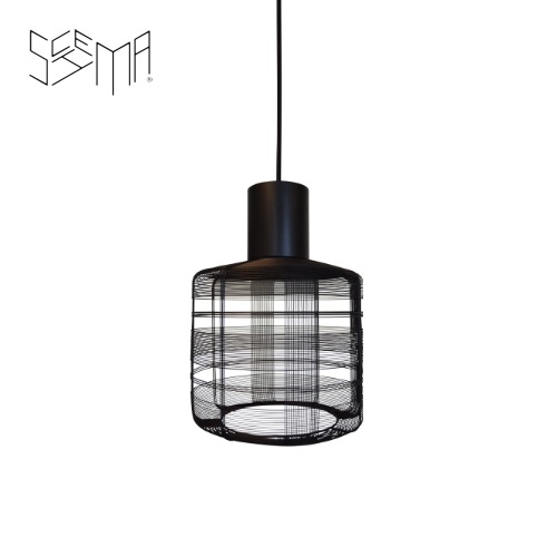 Hanging Lamp Stout Iron Wire Black