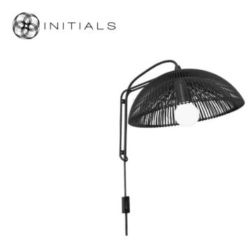 Wall Lamp Moire Dome Iron Wire Black