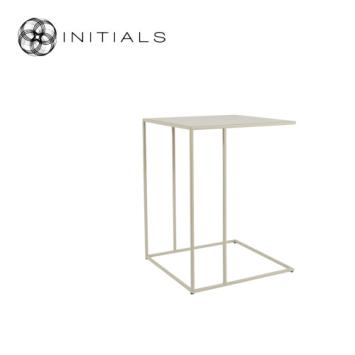 Bench Table Metal Ivory Square