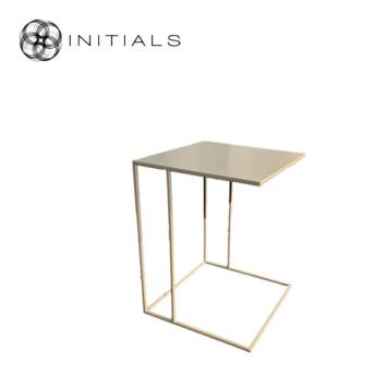 Bench Table Metal Ivory Square